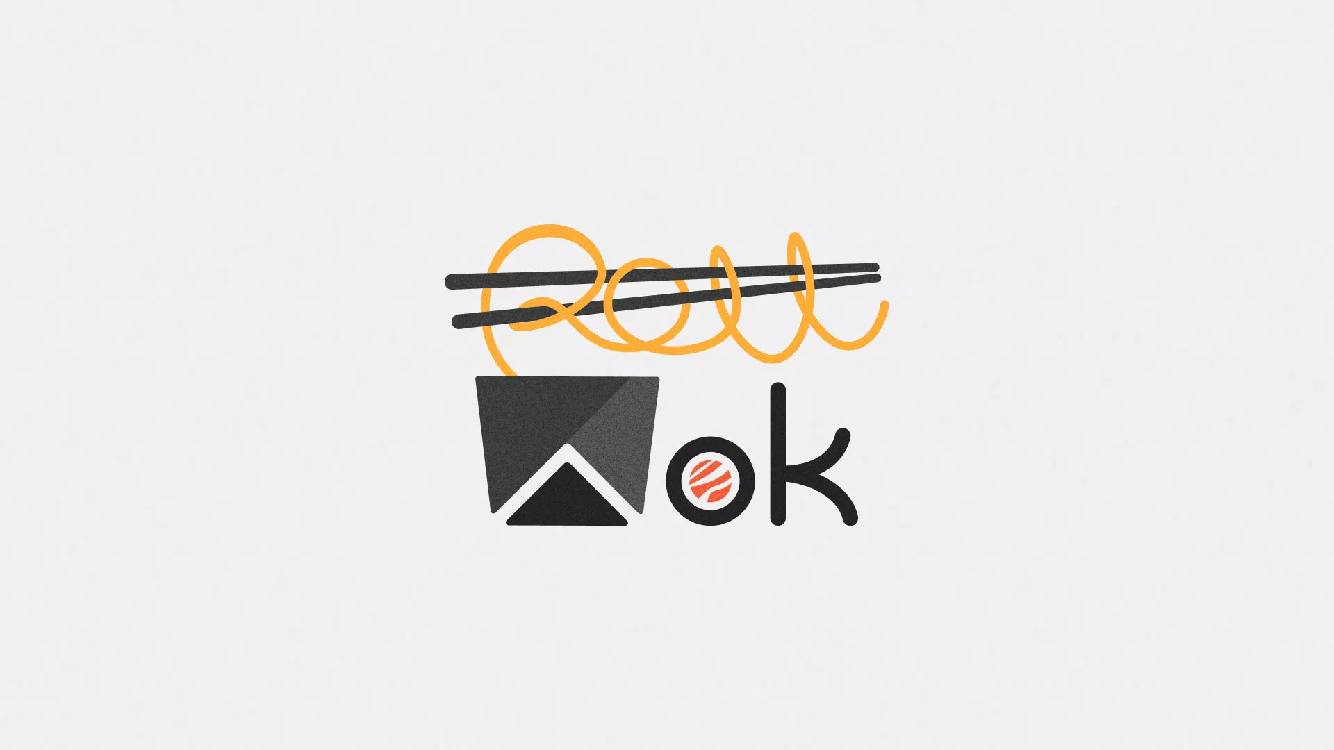 Разработка логотипа суши-бара «Roll Wok Club» в Элисте